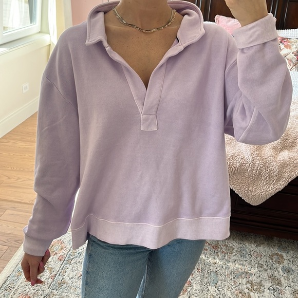 Vineyard Vines Polo Popover Sweatshirt purple color size XXL - Picture 3 of 11